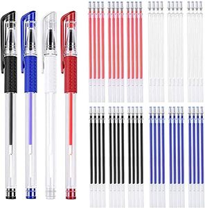 JANYUN 8 Pieces Heat Erasable Pens for Fabric with 52 Refills Fabric Marking Pens Fabric Markers for Quilting Sewing DIY Dressmaking Fabrics Tailors Chalk (60)