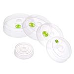 Set of 5 Microwave Plate Covers wit