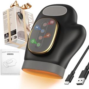 YNSZAS Professional Hand Massager with Heat Compression Therapy, 3 Massage 4 Temperatures 5 Compression Pain Relief Glove, Arthritis & Wrist Carpal Tunnel Neuropathy Circulation, Gifts for Women/Men