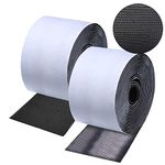 11CM (4.3 Inch) Wide 2 M Long Premium Hook and Loop Tape with Adhesive Nylon Fabric Fastener for Couch Cushions, Guitar Pedal, Cable Management and Crafts Projects