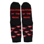 2 Pairs Rocky Horror Movie Show Sock Horror Movie Fans Gift Movie Themed Gift Halloween Horror Movie Sock (CREATURE OF THE NIGHT S CA)