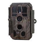 GardePro E5S Wildlife Camera, 48MP 1296p Trail Camera, H.264 Video, 100ft Night Vision, Ultra-fast 0.1s Motion Activated, Garden Camera Trap