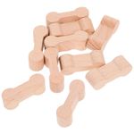 EXCEART 10pc Wooden Dog Bone Track Connector Train Track Adapter Connector Pieces Toy DIY Railway Train Track Accessories