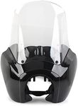 GZYF Powersports Windshields, Front Fairing w/ 15" Windshield Windscreen For Harley HD Dyna 2006-2017, 1999-2005 with the 39mm fork clamps, Glossy Black Fairing and Clear Windshield