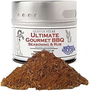 Ultimate Gourmet BBQ Rub | Authentic Artisanal Spice Mix | All Natural, Non GMO Seasoning | Hand Crafted in Small Batches | Made in USA | GLP-1 Friendly | Magnetic Tin | Ultra Premium Seasoning and Rub | No MSG, Gluten, Artificial Anything | Gustus Vitae