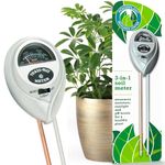 HOUSEPLANT RESOURCE CENTER 3-in-1 Soil Meter Optimize Plant Health with Moisture, Light & pH Testing