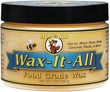Howard Wax It Cera multiusos para madera, piedra, metal, cemento, pintura, plásticos, granito, tablas de cortar de mármol y bloques de carnicero.