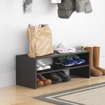 Whitmor Stackable 2-Tier Shoe Shelf, 31 inch, Espresso