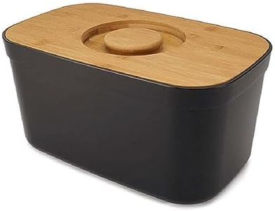 Joseph Joseph Bread Bin with Bamboo Cutting Board lid - Black