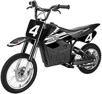 Razor MX650 Dirt Rocket High-Torque Electric Motocross Dirt Bike with Speeds up to 17 MPH for Uphill and Off-Road Conditions, Black