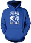 I Might Look Like I'm Listening to You But in My Head I'm Playing My Guitar - Unisex Hoodie - Guitarist Player 9-11 Years Blue