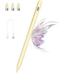 Stylus Pens for Touch Screens POM Tip Magnetic, Kenkor iPad Pen Rechargeable Digital Pen Fine Point Stylus Pen for iPad Pro/Air/Mini/iPhone and Other iOS/Android Smartphone and Tablet - Yellow