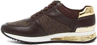 Michael Kors Women's Allie WRAP Sneaker, Brown, 7 UK