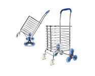 Swastik Aluminum Folding Stainless Steel Shopping Cart 8 Wheel Shopping Trolley