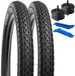 YunSCM 2 Pcs,20x2.125 Bike Tires,20x2.125 57-406 Bike Tyres+20x1.75/2.125 Bike Inner Tubes Schrader Valve 32mm,Compatible with 20x2.125 Mountain Bike Tires and Tubes,Kids Bike tyre 20x2.125