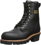 Chippewa Women's 8" Waterproof Insulated Steel Toe EH L73050 Logger Boot, Black, 9