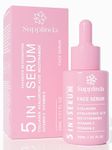 Supplinda - Face Serum 5-in-1: Vitamin C, Hyaluronic Acid, Collagen, Nicotinamide & Vitamin E, Hydrates & Firms Skin, Lightweight & Quickly Absorbs, Fragrance-Free Serum for all Skin Types - 30ml