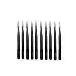 Johnson Tools Straight Tips Stainless Steel Powder Coated Tweezers for Mobile/Gadget/Laptop and Jewelry Repair (Color - black, Set of 10 Pieces)