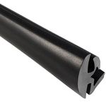Trim-Lok EPDM Dense Rubber Window Locking Gasket and Weather Stripping Window Seal – Provide a Secure Seal Between a Body Panel and Window, Excellent Weather Strip Seal - One-Piece Locking Action (Inline), Fits 1/4” Glass and 1/8” Panel Edge, 25’ Length