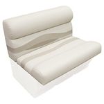 Wise BM1144-1066 Premier Series Pontoon 36" Bench Seat Cushion Set, Stone/Mocha Java/Khaki