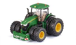 siku 6735, John Deere 7290R tractor, Green, Metal/Plastic, 1:32, Remote controlled with app via Bluetooth, Removable dual tyres, Remote control not included