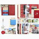 The AutoStory Paper Junk Journal & Scrapbook Kit: A6 Notebook, Stickers, Diy Set With Vintage Aesthetic & Creative Decor Journaling Supplies. Ideal Gifting For Teens, Girls (Autumn Photo Studio, Red)