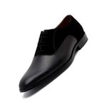 LOUIS STITCH Men's Handmade Midnight Black Derby Formal Shoes Italian Leather Lace Up Shoes for Men (EUDTSUJBJB) (Size- 6 UK)