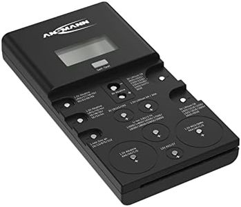 ANSMANN Battery Tester for Button Cell Lion Batteries, Lithium Batteries, Digital, Tester, Universal Meter