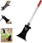 HASTHIP® Weeding Flat Head Shovel - Gardening Spade Shovel with 30CM Handle - High Carbon Steel Sickle Shovels for Gardening Digging - Garden Cleaning Flat Shovel - 3-IN-1 Gardening Grass Remover Tool