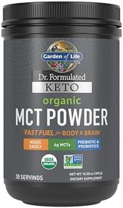 Garden of Life Dr. Formulated Keto Organic MCT Powder - 30 Servings, 6g MCTs from Coconuts Plus Prebiotic Fiber & Probiotics, Certified Organic, Non-GMO, Vegan, Gluten Free, Ketogenic & Paleo
