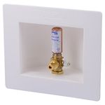 SharkBite 1/2 Inch x 1/4 Inch Compression Ice Maker Outlet Box and Water Hammer Arrestor, Push to Connect Brass Plumbing Fittings, PEX Pipe, CPVC, PE-RT, 25033