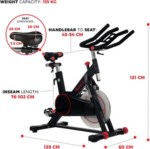 Sunny Health & Fitness Exercise Bike – Indoor Cycling Trainer