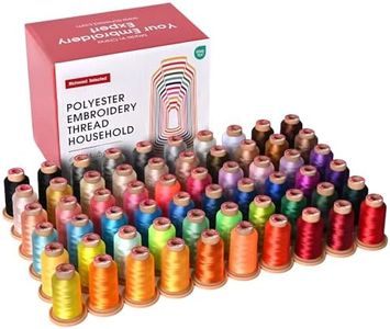 Poolin Richword 800M 60 Colors Embroidery Machine Thread,40WT(108D/2) Polyester Embroidery Machine Thread Set,800M Each Thread Spool,Each Roll for Embroidery Machines and Sewing Machines
