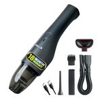 IBELL TURBOVAC700 Cordless Car Vacuum Cleaner, Rechargeable, Wet & Dry, Hand Held Portable, with High Suction Power (Black)