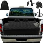 Marsui Camping Essential Inflatable Truck Bed Air Mattress for 5.5-5.8ft Short Truck Beds Inflatable Air Mattress Truck Tent with Pump Pillows Carry Bag Repair Kit for Outdoor Home Vacation(Black)