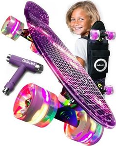 Monopatín Niño Skateboard Niña Principiante Monopatin Mini Cruiser Patinetas Skate Tabla Completo Detalles Cumpleaños Niños Juegos Juguetes Niños 6 Años Ideas Regalo para Niña 5 6 7 8 9 10 11 12 Años…