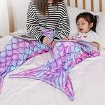 Mermaid Tail Blanket For Girls 4 Years Old