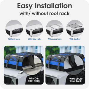 BOYUJK Car Roof Bag, 20 Cubic Feet – Waterproof Cargo Carrier