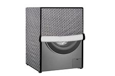 Stylista Washing Machine Cover Compatible for LG 9 KG Fully-Automatic Front Loading FHT1409SWS, STS-VCM, Basketweave Pattern Grey