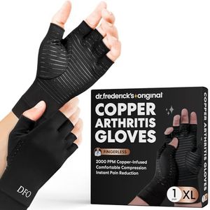 Dr. Frederick's Original Copper Comfort Gloves - 2 Gloves - Great for Typing and Everyday Activities - Extra Large