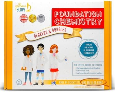 Yellow Scope Chemistry Kit, Science Experiment for Girls & Boys, STEM Activities for Kids Ages 8-12, Beakers & Bubbles Foundation Chem Set