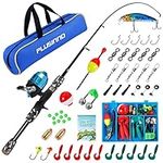 PLUSINNO Kids Fishing Pole with Spi
