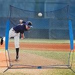 Softball Baseball Pitching Screen Protector Net 7X7 FT Mini Screen Baseball Net Portable for Batting Cage Indoor Outdoor Portable Baseball Softball Protective Pitching Screen Net