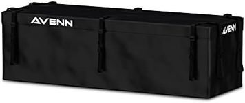 AVENN ARKSEN Roof Top Luggage Storage Bag for 23'' x 64'' Skinny Baskets 14 Cubic Feet (62.2''L x 21.26''W x 18.11''H) with 10 Straps Anti-Slip Mat 8 Door Hooks All Vehicles with/Without Rack, Black