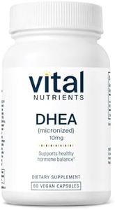 Vital Nutrients - DHEA (Micronized) - Supports Metabolism, Hormone Levels and Energy Levels - 60 Vegetarian Capsules per Bottle - 10 mg