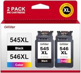 Glliter 545XL 546XL Multipack for Canon Printer Cartridges 545 546 for Canon 545 XL Black and Colour Compatible with Canon PIXMA TS3355 Cartridges for Canon PIXMA TS3350 TS3450 TS3150 TS3400 TR4550