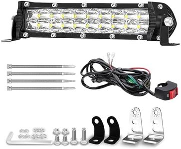7 Inch Dirt Bike Light Bar, 60W 6000LM Motorcycle LED Headlight Kit with 12V Wiring Harness and Switch, Mounting Brackets Universal for 7/8" Handlebars CRF XR TTR KLX Pit Bike