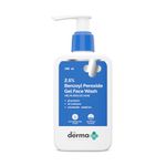The Derma Co. 2.5% Benzoyl Peroxide Gel Face Wash | With Ceramide Complex & Glycerin | Treats Active Acne | Kills 99.9% of Acne Bacteria | Non-Drying Formula | For Oily & Acne Prone Skin | For Men & Women | 100 ml