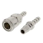 KROST SH20+PH20-1/2 BSP Pneumatic Aluminium Air Line Hose Quick Fittings Connector Coupler (Silver)