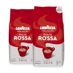 Lavazza Qualità Rossa Coffee Beans, Medium Roast, 1 kg Each, 2-Pack